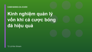 Read more about the article Kinh nghiệm quản lý vốn khi cá cược bóng đá hiệu quả